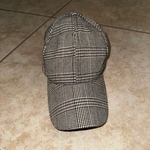 Stylish Vintage OG Black White Grey Plaid Hat